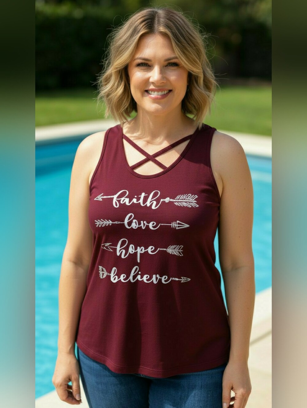 Hey Graphic Sleeveless Top